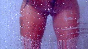 hey, that college tanned gorgeous girl takes a shower in bikini, he whispers excitedly.