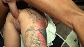 Marseline Black's ass gets brutally smashed by Leo Casanova in intense anal domination.