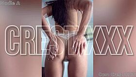 Watch Nanie strip her thong and show her tight pussy!