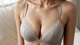 ai girls model slutty lingerie and panties while barefoot