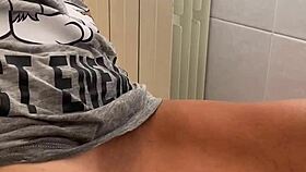 In the early morning, she gently caresses her small clit with fingers