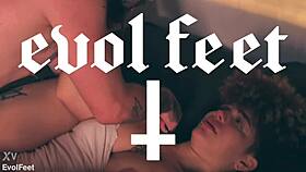 What would you do to her tied feet and tight pussy?