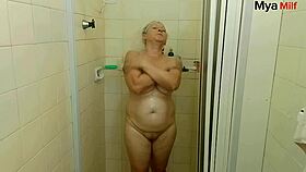 'caught him masturbating in shower sex'