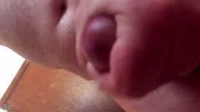 Amateur male dominates with huge cock during masturbation session