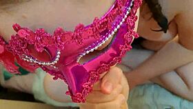 Wow, another passionate blowjob from that masked student couple?