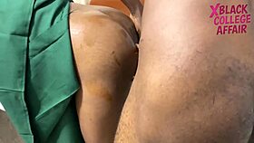 Ebony Teen Bent Over For Big Cock Discipline