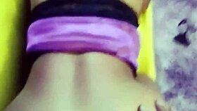 Pretty latina student in lingerie clip