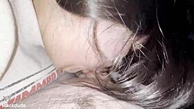 bbw uses her entire throat to swallow cock