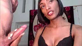 ebony tranny deepthroating lover