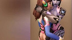 i cum on big tits in overwatch hentai, oops