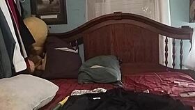 Anal dildo stretches ass with monster cock action