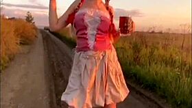 Elza kom performs a sexy dance as curvy latina