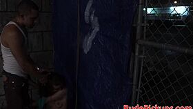 Stranded teen fucked roughly in public?