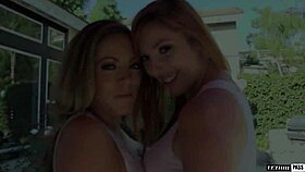 Does Lauren Phillips lick Carmen Valentina's asshole while Mike Hunt pounds her pussy?