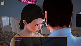 Brunette Amateur Plays Game with Small Tits Exposed!