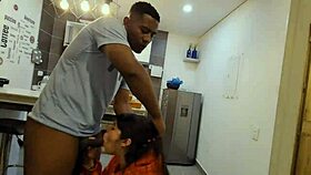 Busty and beautiful Jennie fucks the pizza delivery guy in hot interracial sex