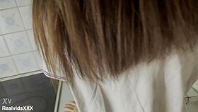 stiff cock takes girl from behind intensely