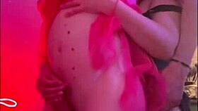 Trans girlfriend fucks neighbor's mouth and masturbates anal!