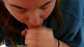 blonde sucks hung stud till he explodes