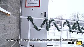 russian redhead calms credit broker with homemade sex