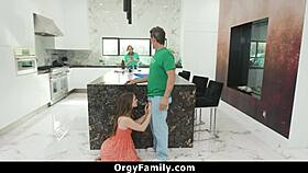 i suck cock behind kitchen counter in hardcore orgy group