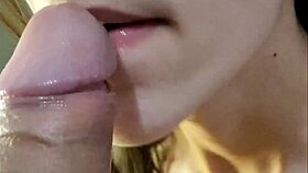 hey, check out this amateur blowjob closeup, the teen's oral skills are amazing