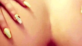 The big-ass student craves a cock in her tight anal, but without one, she uses a thick dildo, swallowing it with her ass