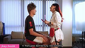 She pranks as hairdresser to flash naked in front of client