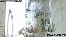 The spicy hotwife dives deep into an intense oral session with her partner.