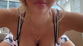 I'm starting yoga with my big natural saggy tits and hard nipples 😊