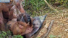 Guys DP girl in forest