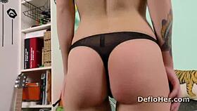 Enchanting virgin with glasses gwyneth petrova shows hymen