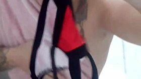 Exhibitionist flashing after shower leads to intense anal fucking