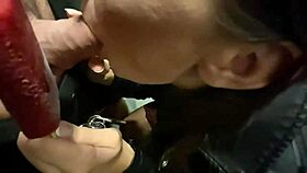 Sloppy Deepthroat Footjob and Rimming After Public Flashing and Risky Elevator Blowjob
