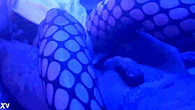 Sexy Footjob in Nylons and Leggings