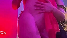 Trans girlfriend fucks neighbor's mouth and masturbates anal!