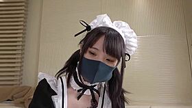 귀여운 메이드 코스프레 펠라치오 😍