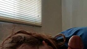 blonde sucks hung stud till he explodes