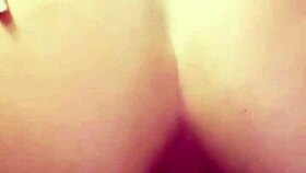 The big-ass student craves a cock in her tight anal, but without one, she uses a thick dildo, swallowing it with her ass