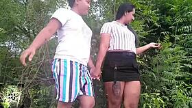 Latina amateurs enjoy oral sex in the park