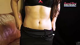 Hot Brunette Coed Emma W Gives A Footjob While Deep Fingering Her Pussy