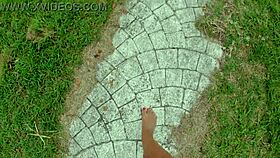 walking barefoot on streets and beach, feeling the dirty sand on my feet