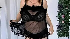chic and cheeky granny mariaolds black lingerie strip dance