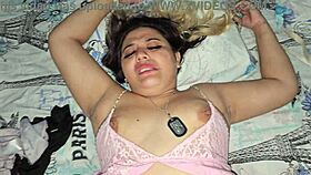 Blonde gets fucked before bed in her pajamas