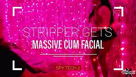 Stunt cock fucks asian maxines stripper pussy facial