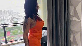 hot latina sucked my big cock then rode to cum