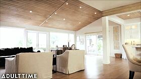 Abella Danger and Jane Wilde Tease on Kitchen Counter