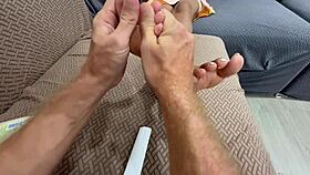 I am humilated as a foot slave givin massage to asian mistriss.