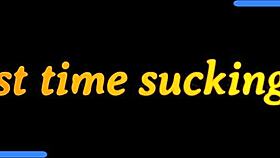 She whispered, I'm sucking this huge dick for the first time in bed.