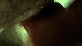 Sexy Chinese girl performs close-up handjob on big cock